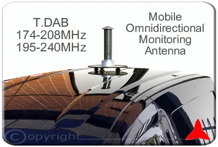 Antenna Omnidirezionale di monitoraggio misura 174-208MHz 195-240MHz ARM1DAB - Protel