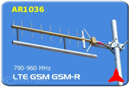 Protel AR1036.Z Antenna Direzionale yagi a basso impatto ambientale 790-960 MHz GSM GSM-R LTE 4g