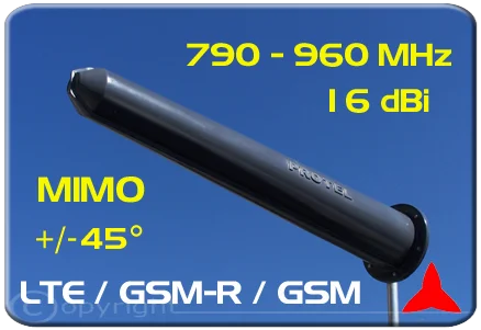 Protel AR1040 antenna Mimo alto guadagno direzionale doppia polarizzazione incrociata +/- 45° 4g lte GSM-R 790 960 MHz