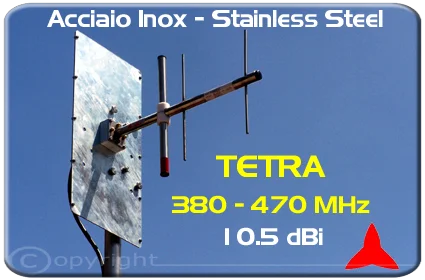 Protel AR1046 Antenna Direzionale UHF larga banda Tetra 10.5 dBi 380 470 MHz