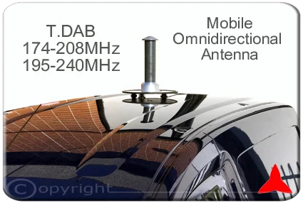 Antenna Omnidirezionale 174-208MHz 195-240MHz ARM1DAB - Protel