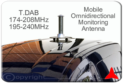 Antenna Omnidirezionale di monitoraggio misura 174-208MHz 195-240MHz ARM1DAB - Protel
