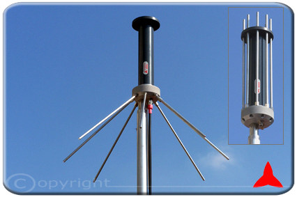 Antenna di Misura e monitoraggio ground plane DAB 174-200mhz 200-230 Mhz protel