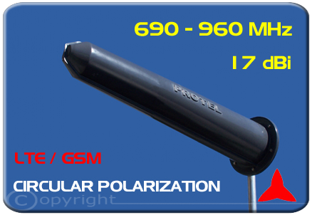 AR1060 Antenna Polarizzazione Circolare alto Gadagno 690-960MHz Protel