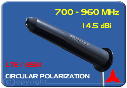 AR1060 Antenna Polarizzazione Circolare alto Gadagno 700-960MHz Prote