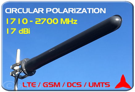 Protel AR1061 antenna Polarizzazione Circolare alto guadagno 1710-2700MHz LTE GSM UMTS DCS