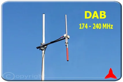 DAB-ARDCKM-D-13X Antenna dipolo Omnidirezionale DAB 174-240MHz PROTEL