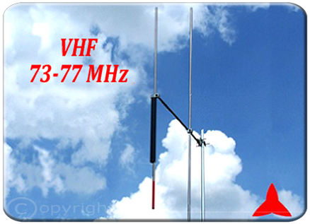 Antenna YAGI Direzionale 2 elementi 71-77 Mhz Protel ARYCKM-A-25XZ