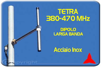 Protel Antenna DipoloTetra 380 470MHz acciaio Inox