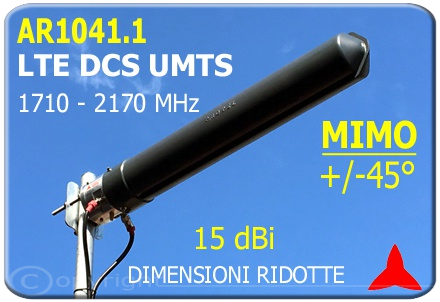 Protel AR1041antenna Mino alto guadagno direzionale doppia polarizzazione +-45° LTE-DCS-UMTS-3G-4G  1710 2170 MHz