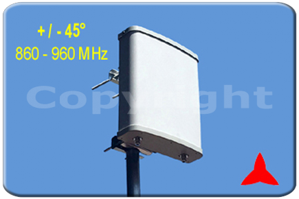Protel ARPX629 Antenna pannello xpol banda 860 960 MHz GSM GSM-R 9 dBi