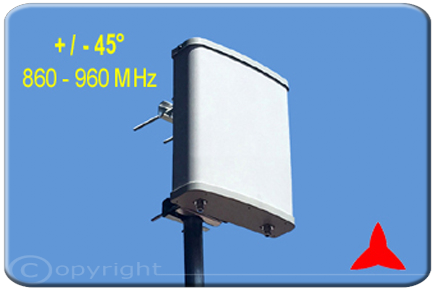 Protel ARPX629 Antenna Pannello alto guadagno 860-960Mhz GSM-R GSM