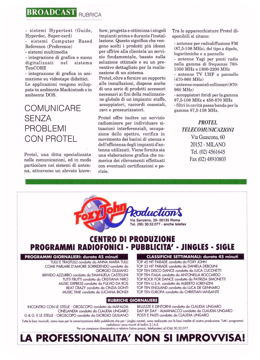 Stampa Protel Antenne show Meeting 06-1993
